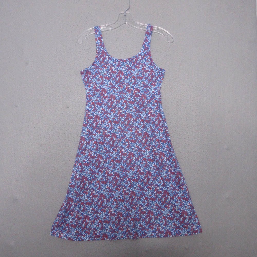 Columbia PFG‎ Omni Freeze Dress XS Blue Red Advanced Cooling Outdoor Camp Hike
